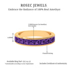 Rosec Jewels-Natural Princess Cut Amethyst Half Eternity Ring for Women