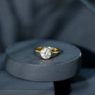 Bezel Set Moissanite Solitaire Ring For Engagement D-VS1 - Rosec Jewels