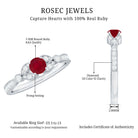 Rosec Jewels-Vintage Style 0.6 Carat Ruby Diamond Engagement Ring for Women