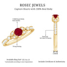 Rosec Jewels-Vintage Style 0.6 Carat Ruby Diamond Engagement Ring for Women