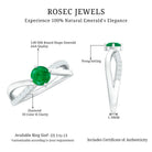 Rosec Jewels-Real Emerald Infinity Promise Ring with Diamond