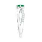 Rosec Jewels-Real Emerald Infinity Promise Ring with Diamond
