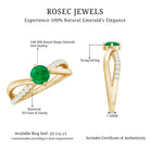Rosec Jewels-Real Emerald Infinity Promise Ring with Diamond