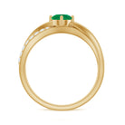 Rosec Jewels-Real Emerald Infinity Promise Ring with Diamond