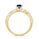 Rosec Jewels-Vintage London Blue Topaz and Diamond Engagement Ring