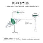1 CT Marquise Shape Emerald Solitaire Ring with Celtic Knots and Diamond Accent Emerald - ( AAA ) - Quality - Rosec Jewels