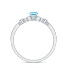 Rosec Jewels-Natural Aquamarine Diamond Engagement Ring With Certificate