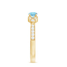 Rosec Jewels-Natural Aquamarine Diamond Engagement Ring With Certificate