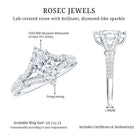 Marquise Cut Moissanite Solitaire Engagement Ring in Split Shank D-VS1 - Rosec Jewels