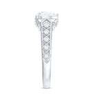 Art Deco Inspired Brilliant Cut Moissanite Solitaire Engagement Ring D-VS1 - Rosec Jewels