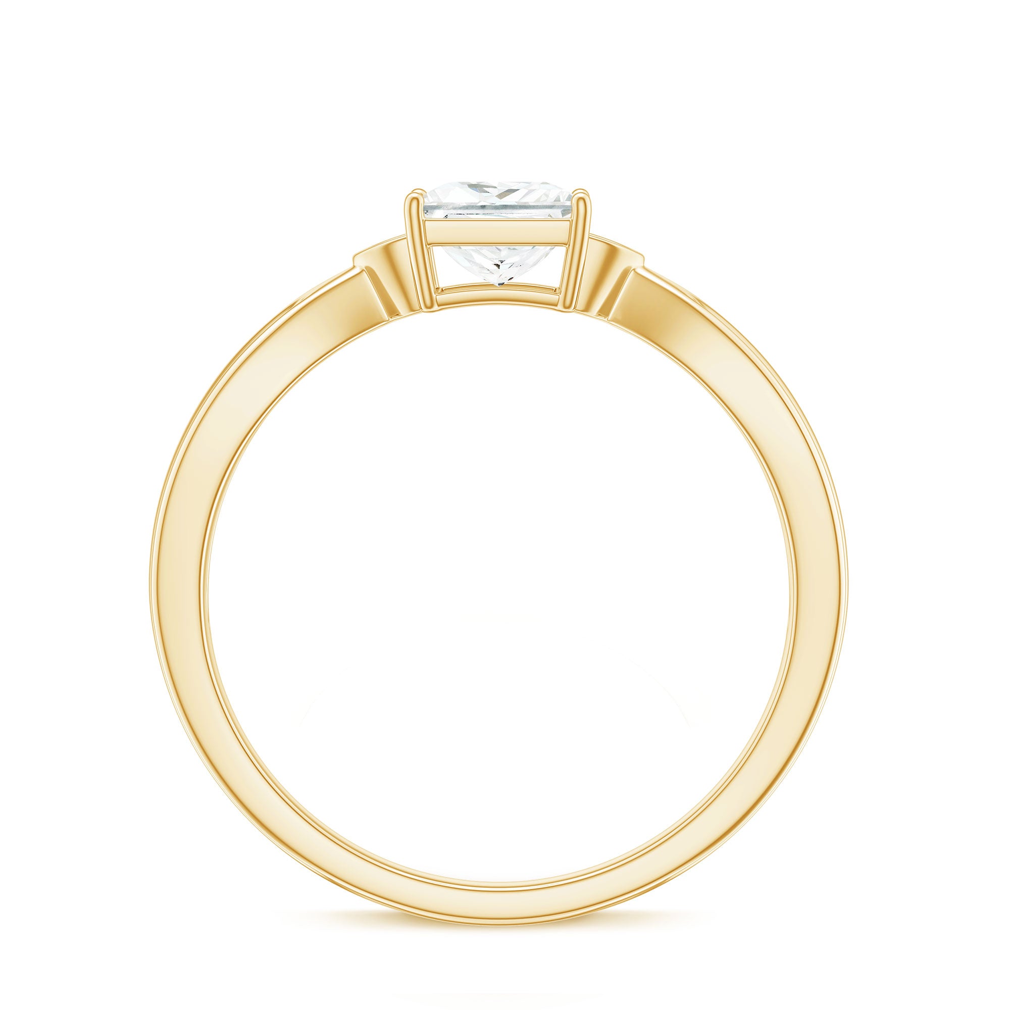 5MM Princess Cut Moissanite Solitaire Promise Ring for Her D-VS1 - Rosec Jewels