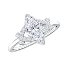 5X10 MM Moissanite Marquise Engagement Ring in Split Shank D-VS1 - Rosec Jewels