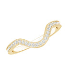 Certified Moissanite Curved Enhancer Band For Women D-VS1 - Rosec Jewels