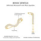 Certified Moissanite Curved Enhancer Band For Women D-VS1 - Rosec Jewels