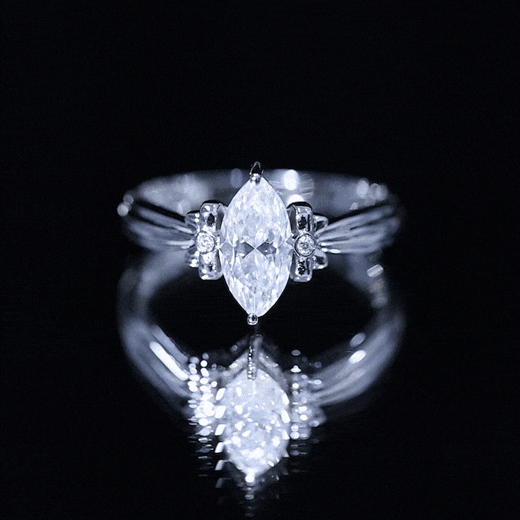 1 Carat Brilliant Cut Certified Moissanite Statement Ring D-VS1 - Rosec Jewels