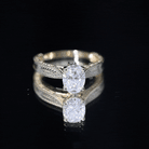 1 Carat Solitaire Moissanite Oval Engagement Ring with Engraving D-VS1 - Rosec Jewels