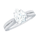 Claw Set Pear Shape Moissanite Engagement Ring D-VS1 - Rosec Jewels