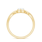 Heart Shape Moissanite Promise Ring with Crossover Band D-VS1 - Rosec Jewels