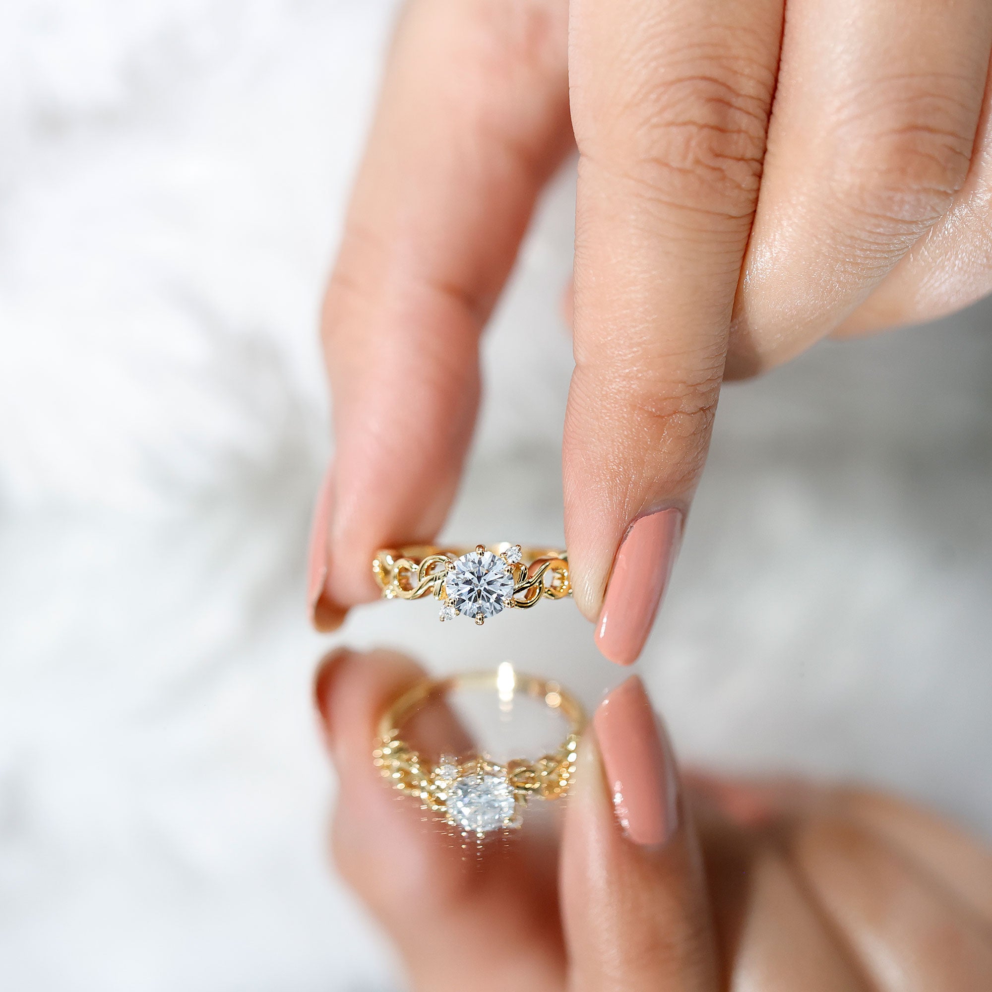 Rosec Jewels-Lab Grown Diamond Art Deco Engagement Ring