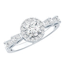 Lab Grown Diamond Minimal Engagement Ring For Her Lab - ( EF-VS ) - Rosec Jewels