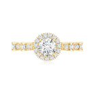 Lab Grown Diamond Minimal Engagement Ring For Her Lab - ( EF-VS ) - Rosec Jewels