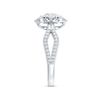 Nature Inspired Lab Grown Diamond Engagement Ring Lab - ( EF-VS ) - Rosec Jewels