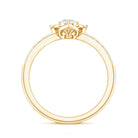 Certified Lab Grown Diamond Flower Promise Ring Lab - ( EF-VS ) - Rosec Jewels