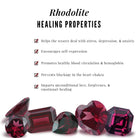 Heart Shape Rhodolite and Diamond Infinity Dangle Pendant Rhodolite - ( AAA ) - Quality - Rosec Jewels