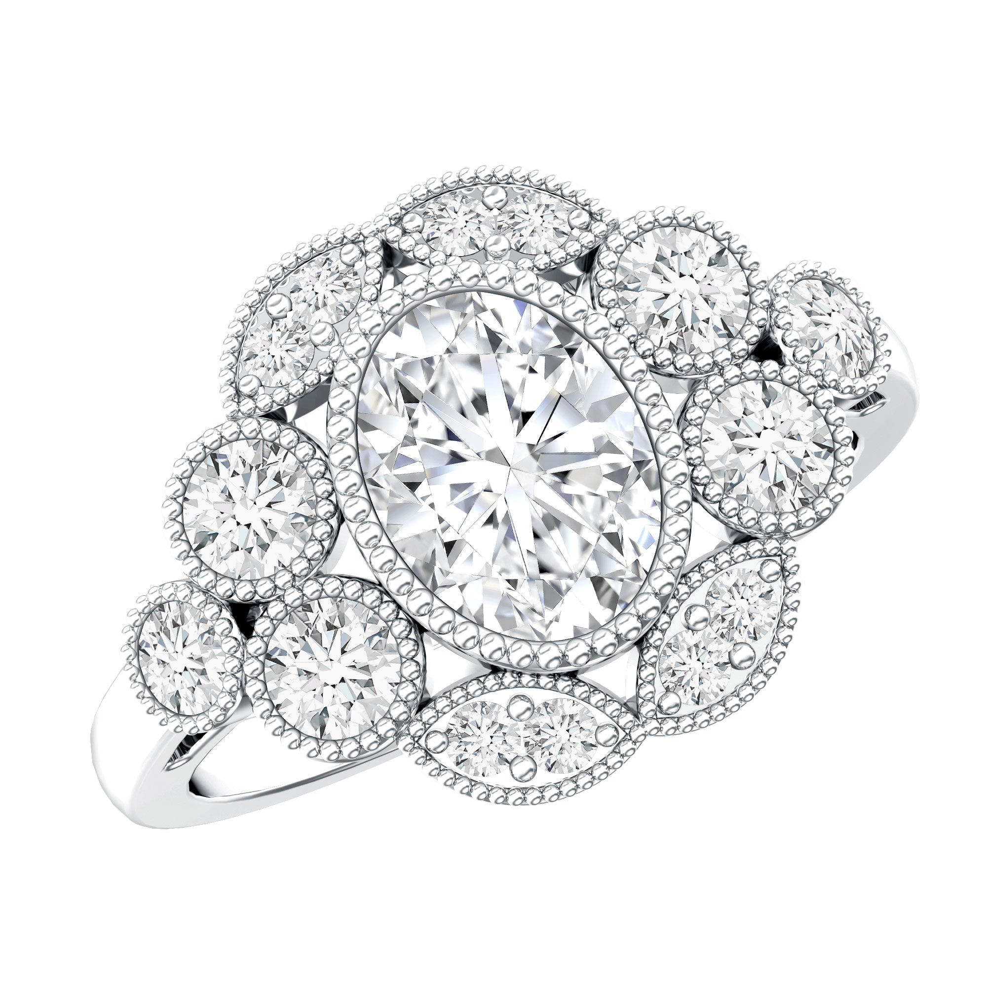 Certified Lab Grown Diamond Oval Engagement Ring