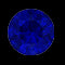 Created Blue Sapphire and Diamond Zig Zag Half Eternity Ring