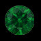 1 CT Created Emerald and Diamond Zig Zag Half Eternity Ring