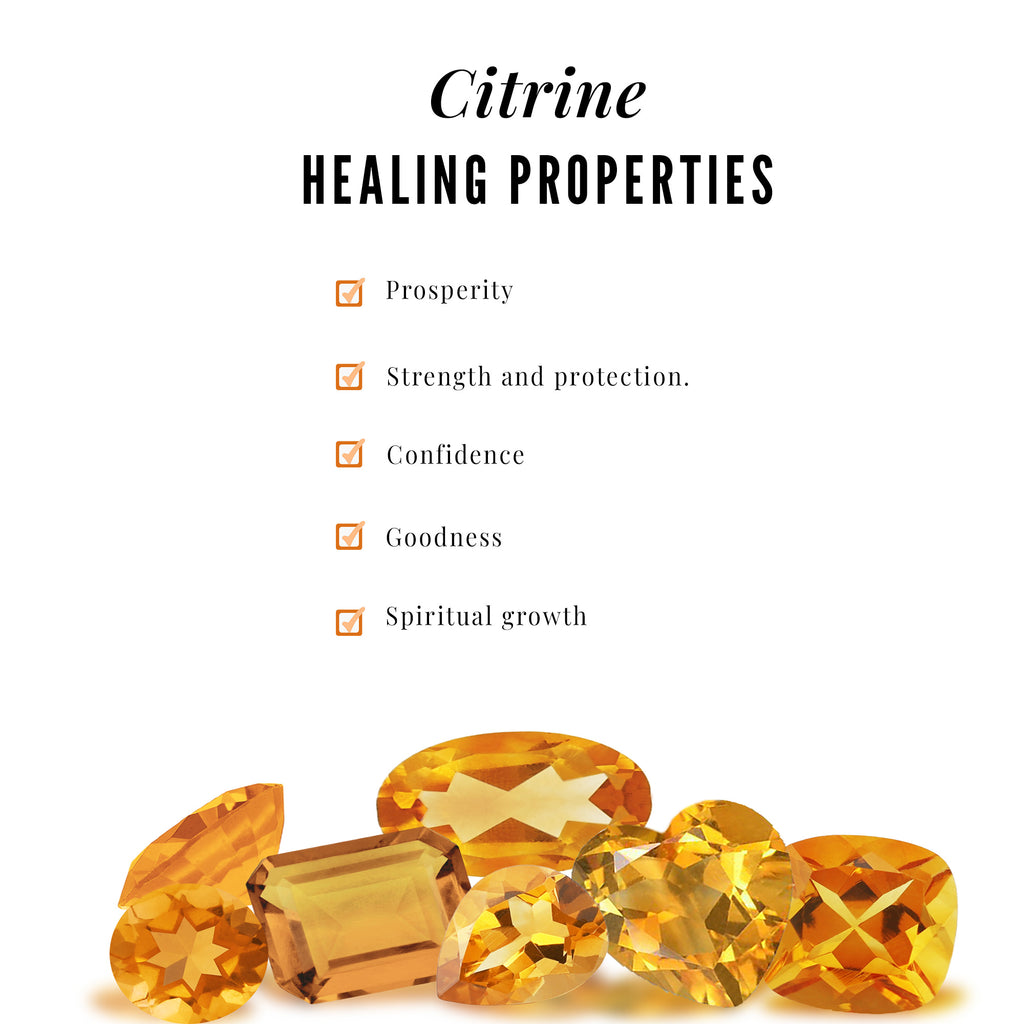 Yellow Heart Cut Citrine Eternity Ring in Claw Setting Citrine - ( AAA ) - Quality - Rosec Jewels