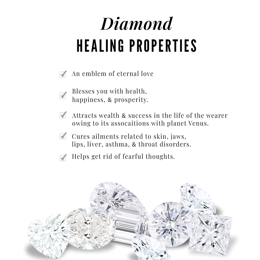 3/4 CT Illusion Set Diamond Vintage Engagement Ring Diamond - ( HI-SI ) - Color and Clarity - Rosec Jewels