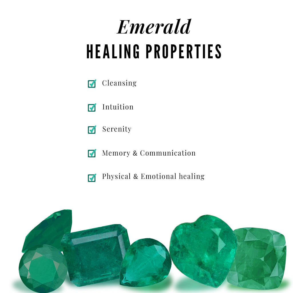 1/2 CT Emerald and Diamond Leaf Stud Earrings Emerald - ( AAA ) - Quality - Rosec Jewels