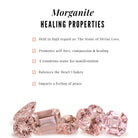 Real Morganite Heart Pendant Necklace with Diamond Morganite - ( AAA ) - Quality - Rosec Jewels