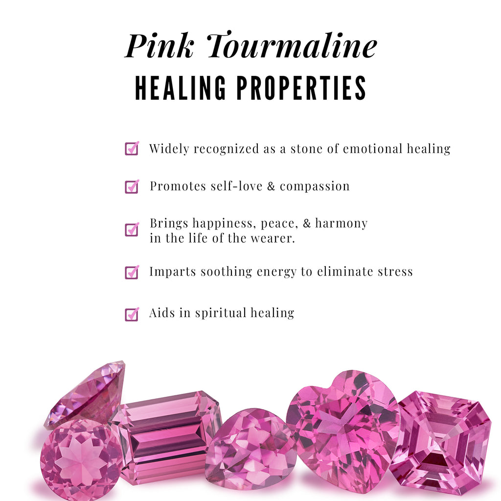 Pear Cut Pink Tourmaline Trio Wedding Ring Set with Moissanite Pink Tourmaline - ( AAA ) - Quality - Rosec Jewels