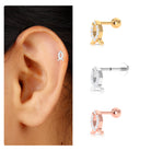 Unique Diamond Gold Fish Earring for Tragus Piercing Diamond - ( HI-SI ) - Color and Clarity - Rosec Jewels