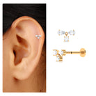 Pear Shape Moissanite Drop Earring for Helix Piercing Moissanite - ( D-VS1 ) - Color and Clarity - Rosec Jewels