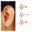 Marquise Moissanite Art Deco Earring for Upper Lobe Piercing Moissanite - ( D-VS1 ) - Color and Clarity - Rosec Jewels