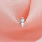 Round Baguette Moissanite Tragus Earring in Gold Moissanite - ( D-VS1 ) - Color and Clarity - Rosec Jewels