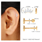 Marquise Diamond Leaf Ear Crawler Earring in Gold Diamond - ( HI-SI ) - Color and Clarity - Rosec Jewels