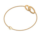 1 CT Zircon Eternity Interlock Chain Bracelet in Gold Zircon - ( AAAA ) - Quality - Rosec Jewels