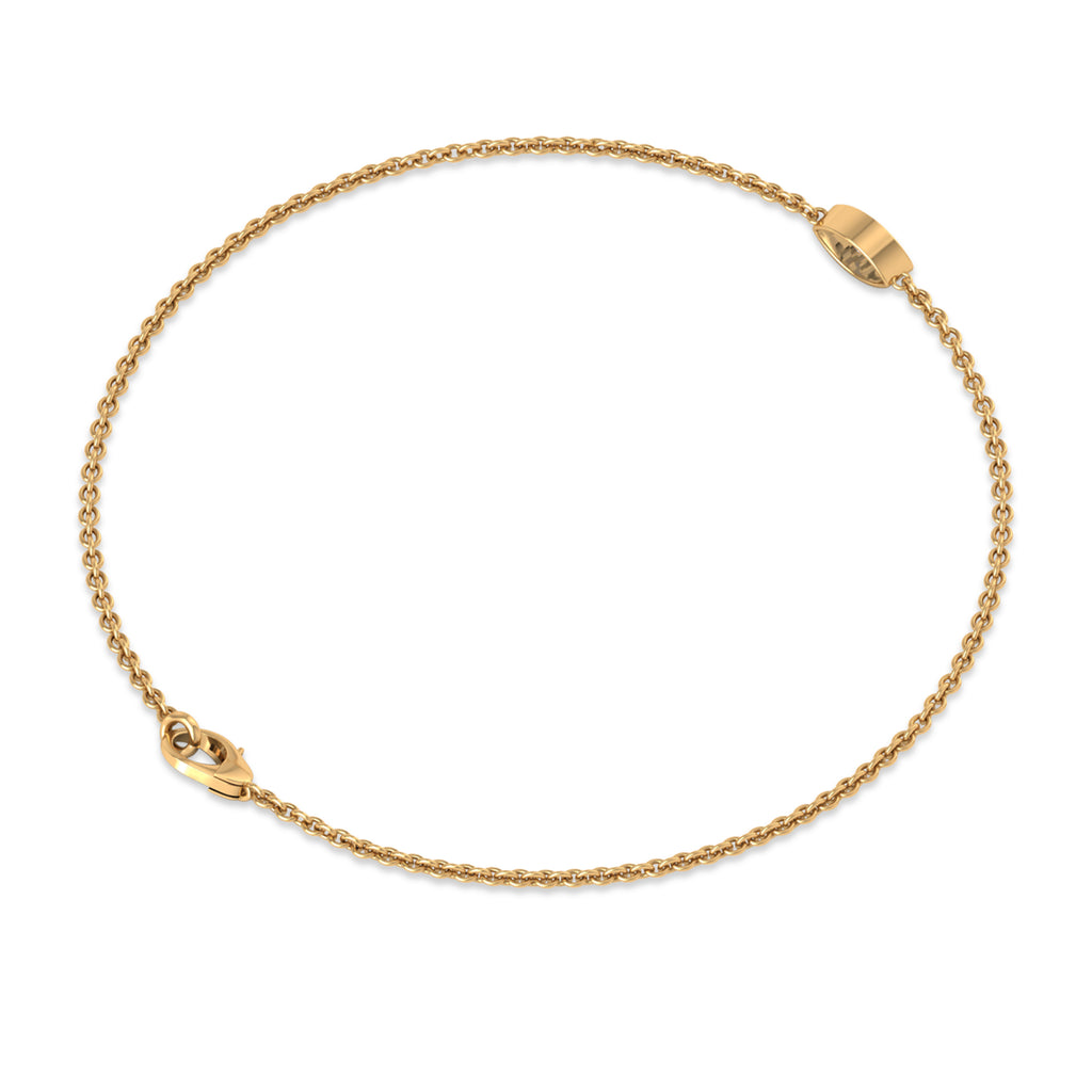 1/4 CT Bezel Set Marquise Zircon Solitaire Chain Bracelet Zircon - ( AAAA ) - Quality - Rosec Jewels