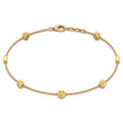 1 CT Bezel Set Citrine Seven Stone Station Chain Bracelet Citrine - ( AAA ) - Quality - Rosec Jewels