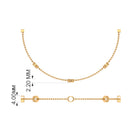 Round Yellow Sapphire Seven Stone Station Chain Bracelet Yellow Sapphire - ( AAA ) - Quality - Rosec Jewels