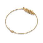 Moissanite Gold Leaf Branch Chain Bracelet Moissanite - ( D-VS1 ) - Color and Clarity - Rosec Jewels