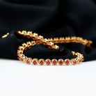 Lab Grown Ruby Classic Tennis Bracelet Lab Created Ruby - ( AAAA ) - Quality - Rosec Jewels