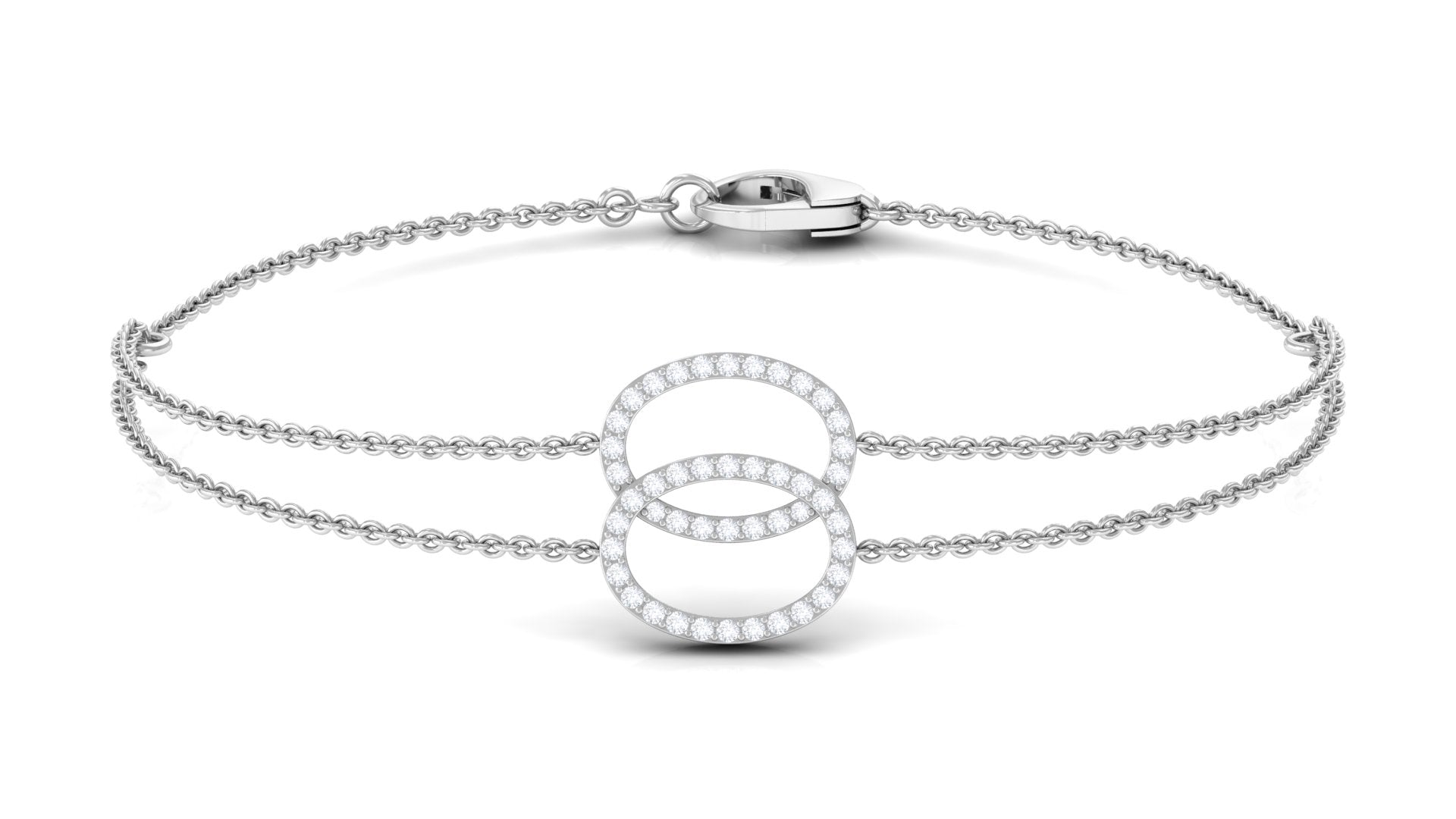0.50 CT Diamond Eternity Chain Layered Bracelet Diamond - ( HI-SI ) - Color and Clarity - Rosec Jewels