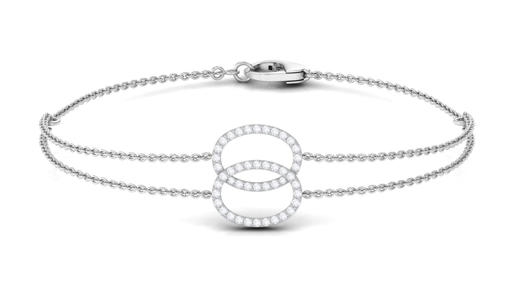 0.50 CT Diamond Eternity Chain Layered Bracelet Diamond - ( HI-SI ) - Color and Clarity - Rosec Jewels