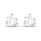 3/4 CT Zircon Solitaire Stud Earrings in Martini Setting Zircon - ( AAAA ) - Quality - Rosec Jewels